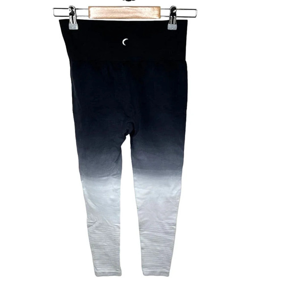 Zyia Active Black and White Ombre Performance Hi-Rise Leggings 7/8 S - Picture 4 of 7